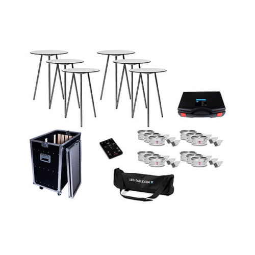 LED Event Table 6 Stück im Tourcase